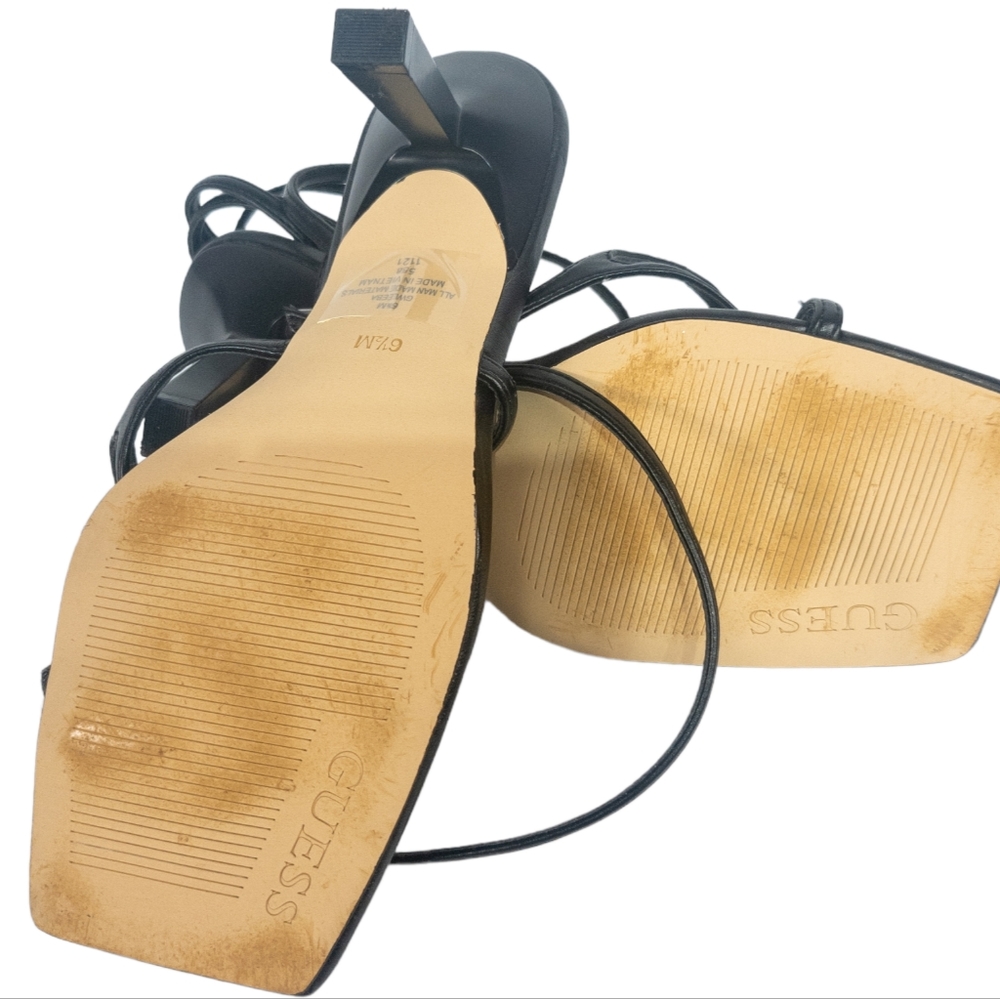 Guess Leeba Strappy Dress Sandals Black - Picture 5 of 5